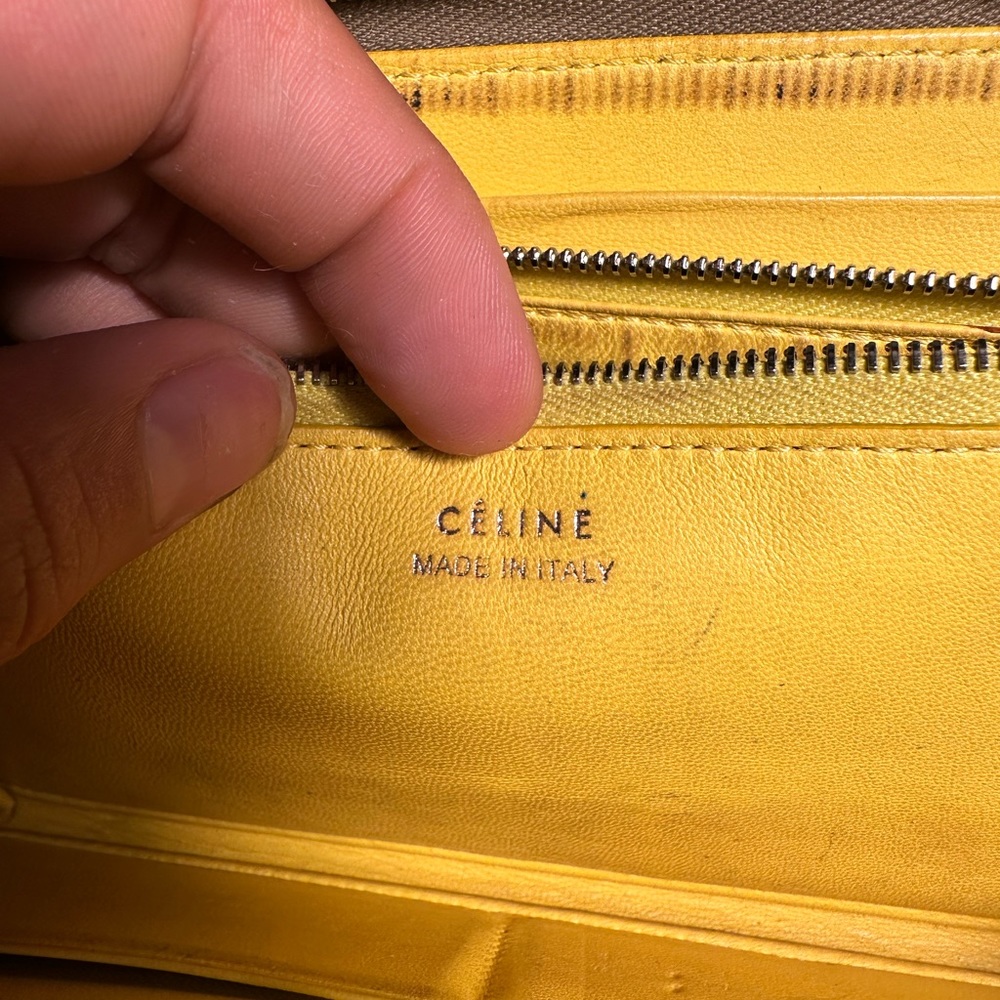 Celine Multi Function Leather Zip Around Long Wal… - image 7